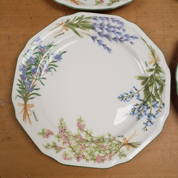Mikasa Botanical Bouquet Lot Of 4 Salad Dessert Plates  8.5" - Picture 3 of 8